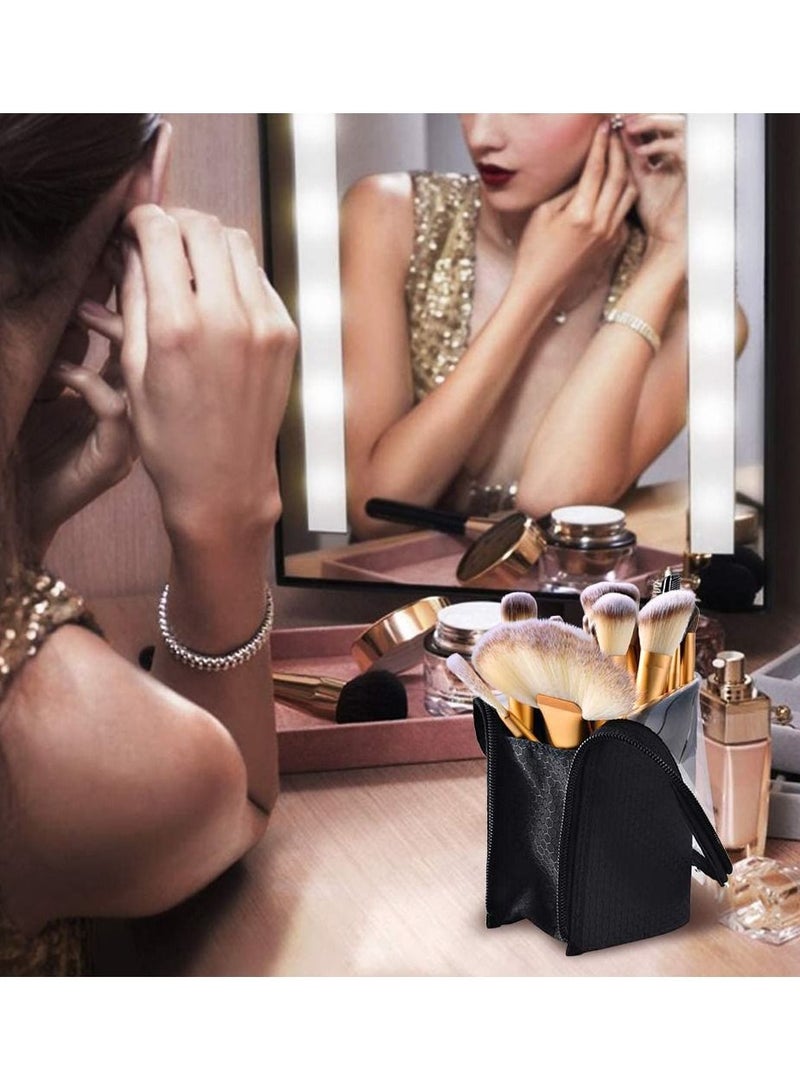 MARGOUN Makeup Brush Holder Organizer Bag Pencil Case Multifunctional Transparent Cosmetics Toiletry Stationery Bag - Image 2