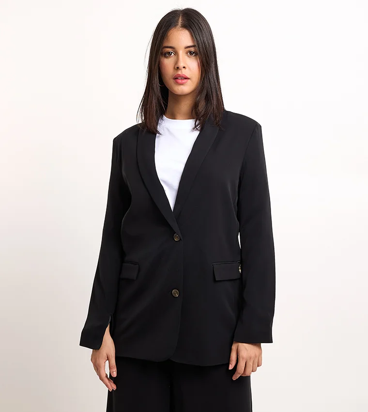 بيفرلي هيلز بولو كلوب بليزر سادة بأكمام طويلة