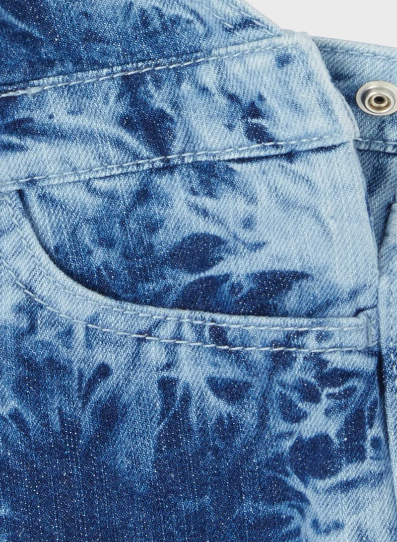 THE CHILDRENS PLACE Kids Tie Dye Denim Dungaree
