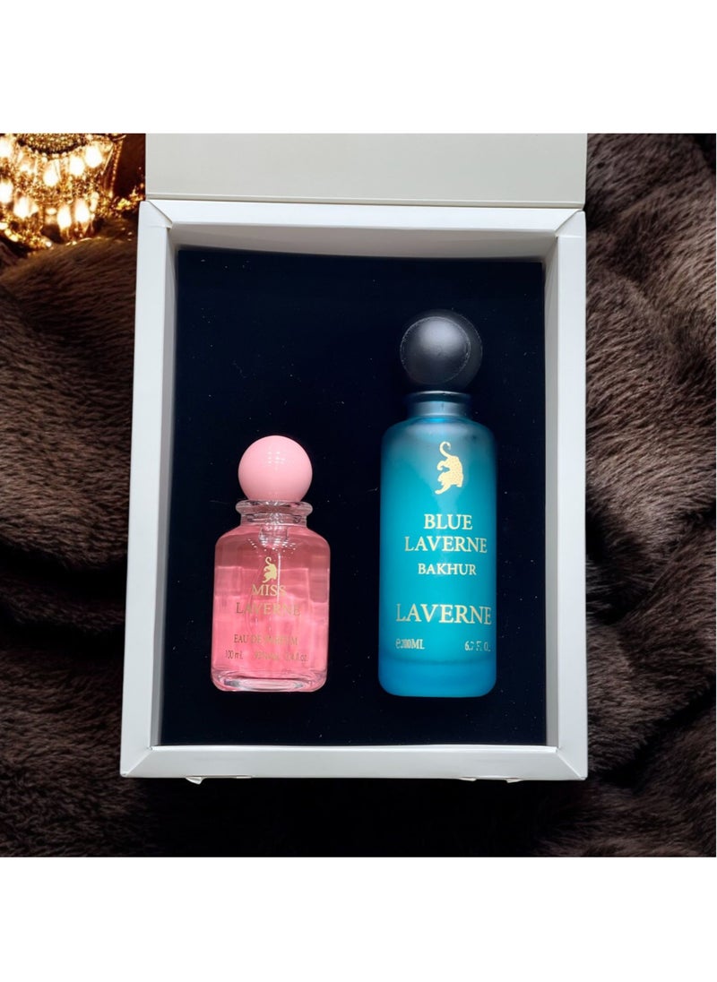 Laverne - Laverne Luxury Package - 2 Pieces: Blue Bakhur 200ml & Miss 100ml - Image 1