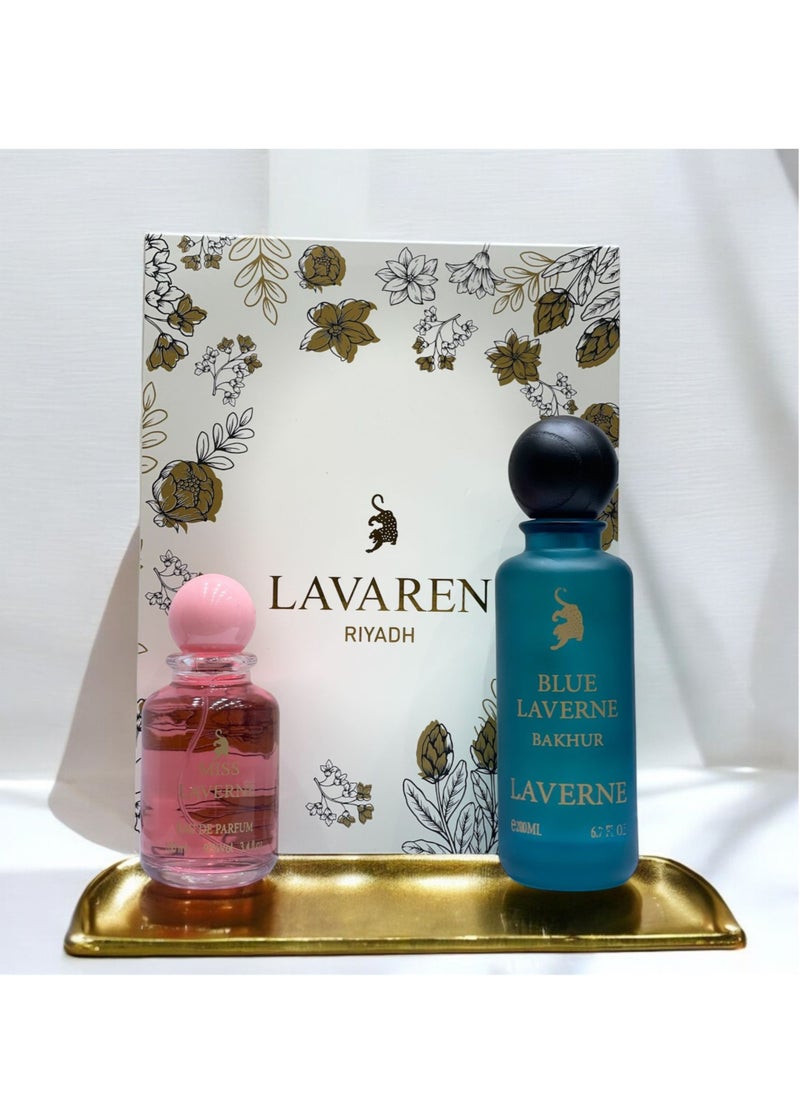 Laverne - Laverne Luxury Package - 2 Pieces: Blue Bakhur 200ml & Miss 100ml - Image 1