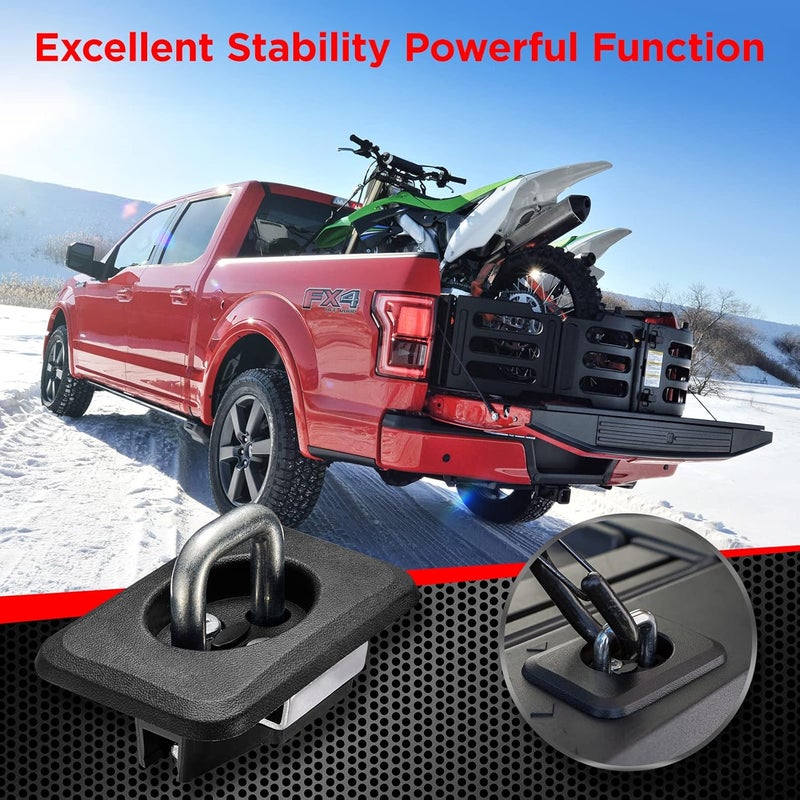 SPEEDWOW Retractable Truck Bed Tie Down Anchors - Image 2