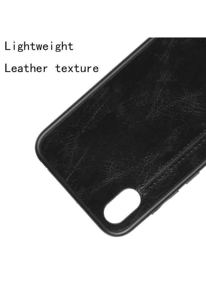 زبون جراب لهاتف Huawei Y5 2019 مقاوم للصدمات بنمط جلد البقر المخيط، مصنوع من مادة البولي يوريثين الحراري + مادة البولي يوريثان الحراري - Image 4