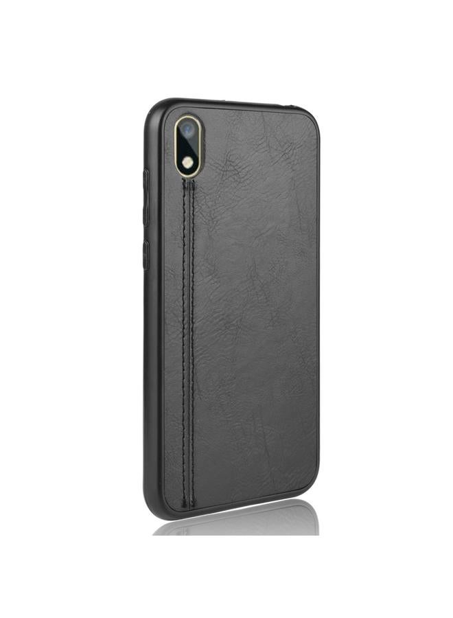 زبون جراب لهاتف Huawei Y5 2019 مقاوم للصدمات بنمط جلد البقر المخيط، مصنوع من مادة البولي يوريثين الحراري + مادة البولي يوريثان الحراري - Image 3