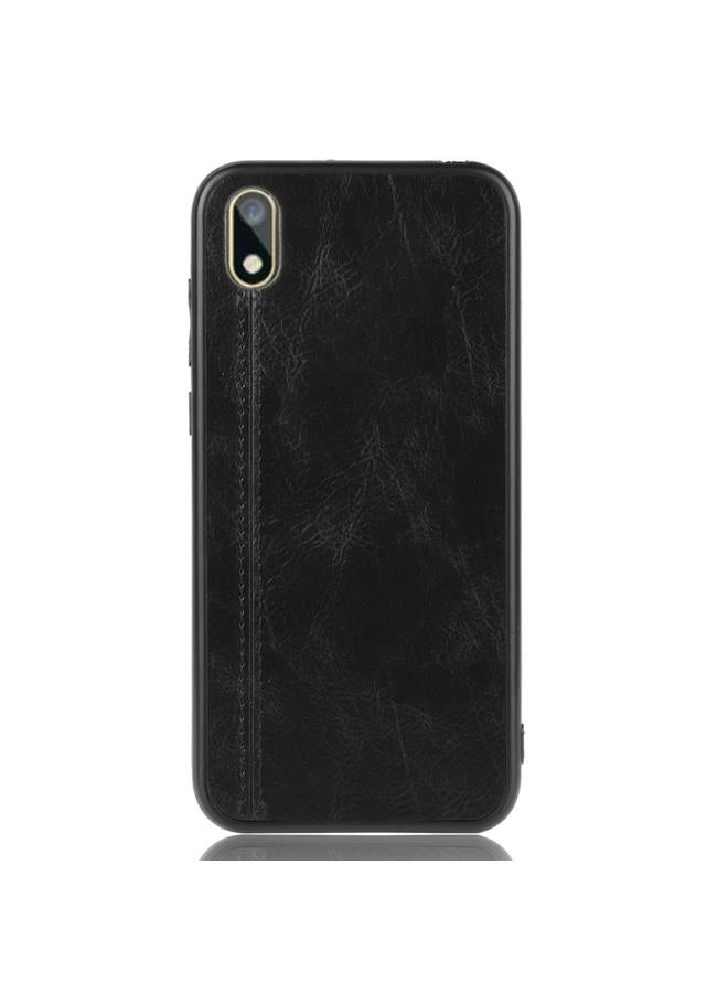 زبون جراب لهاتف Huawei Y5 2019 مقاوم للصدمات بنمط جلد البقر المخيط، مصنوع من مادة البولي يوريثين الحراري + مادة البولي يوريثان الحراري - Image 2