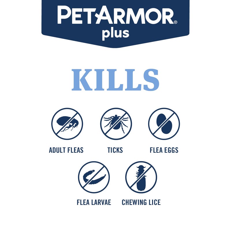 PetArmor Plus Flea and Tick Prevention for Dogs, Dog Flea and Tick Treatment, 3 Doses, Waterproof Topical, Fast Acting, Large Dogs (45-88 lbs) - Image 3
