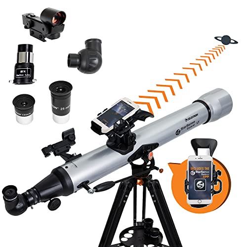 Celestron StarSense Explorer LT 80AZ App-Enabled Telescope – 80mm Refractor with Smartphone Dock & StarSense App – iPhone & Android Compatible – Easy-to-Use for Beginners - Image 1