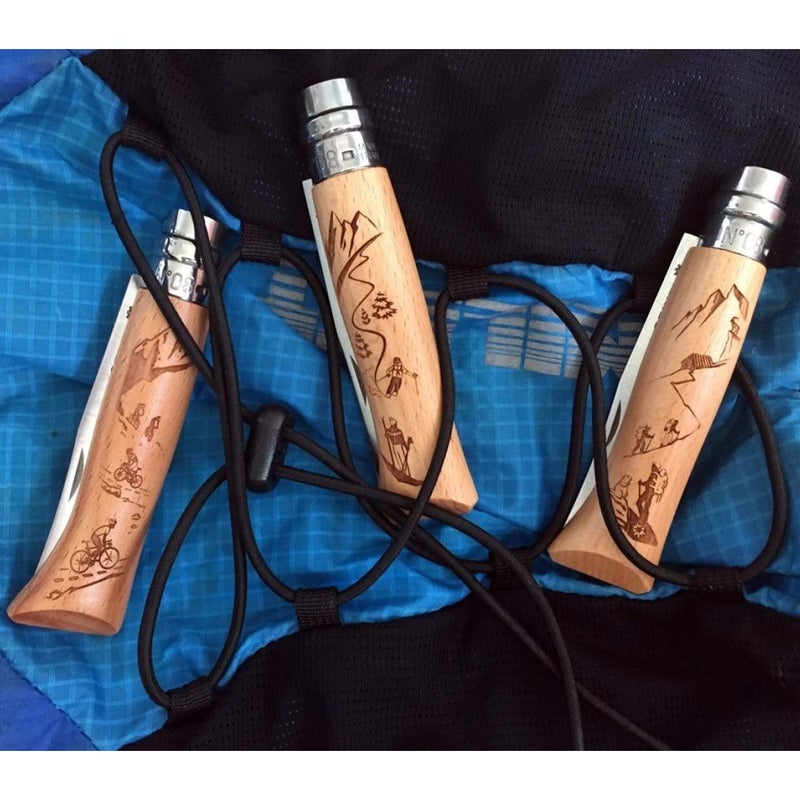 Opinel سكين جيب أوبينيل رقم 8 من الفولاذ المقاوم للصدأ - مجموعة مغامرات الألب - للمشي في الطبيعة - Image 2