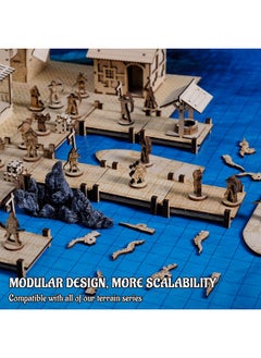 CZYY Modular Bridge Dock Walkway Basic Set 7Pcs Wood Laser Cut Dungeon Terrain For D&D Pathfinder Dungeons & Dragons And Other Tabletop Rpg  - Image 4