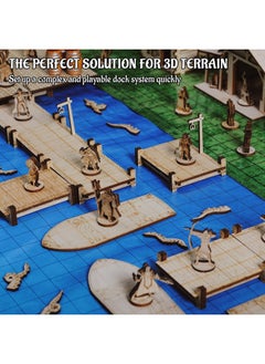 CZYY Modular Bridge Dock Walkway Basic Set 7Pcs Wood Laser Cut Dungeon Terrain For D&D Pathfinder Dungeons & Dragons And Other Tabletop Rpg  - Image 3