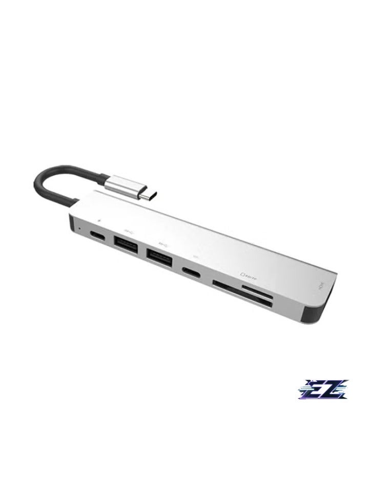 ELTRAZONE 7-in-1 USB Type-C Adapter Hub – 4K HDMI, TF/SD Card Reader, USB-C, PD Charging, 2 USB-A Ports for MacBook, Laptops, iPad, and More – Aluminum Alloy, Compact and Portable - Image 1