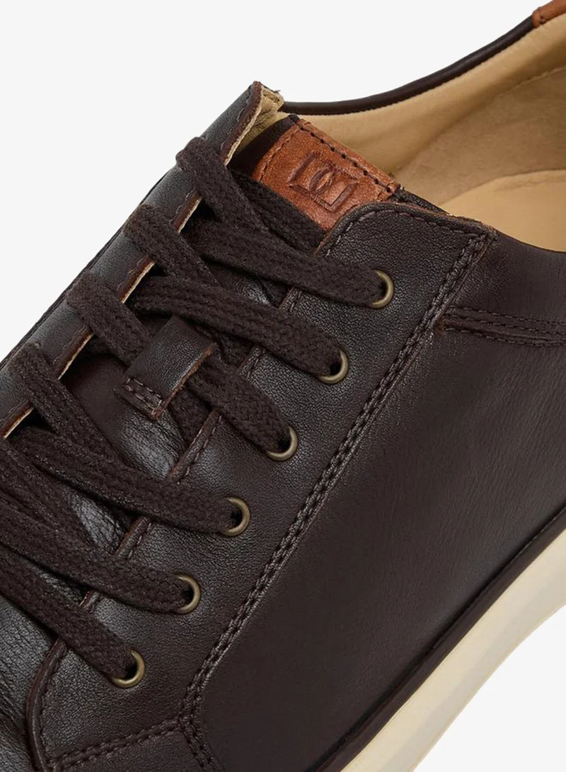 DUCHINI BROWN Men Leather Lace-Up Ankle Sneakers for Men | Best Price UAE