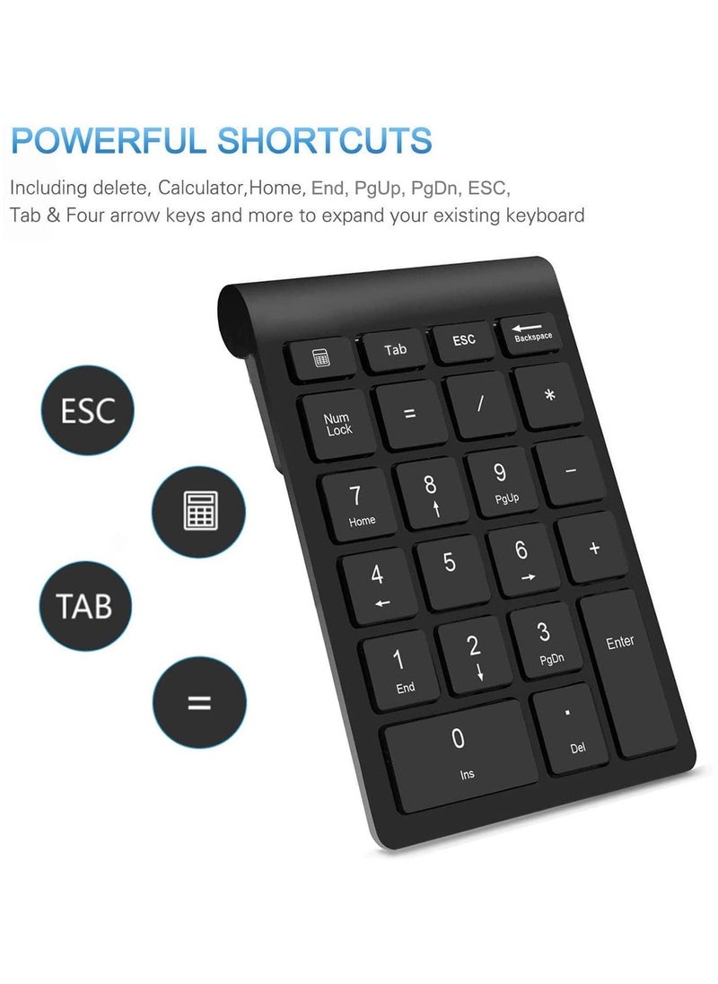 Generic Wireless Number Pad and Mouse Combo Portable Ultra Slim 2.4GHz USB Wireless Numeric Keypad and Mouse Set  - Image 4