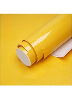 Glossy yellow vinyl sticker roll for cars, an area of ​​60 cm, width and length of 2 meter