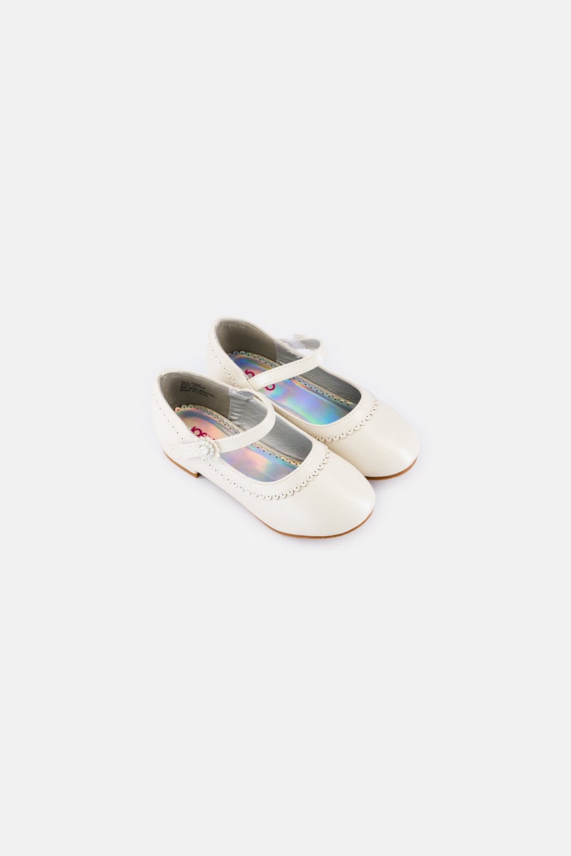 Josmo Kids Girl Velcro Closure Casual Shoes, Silver - Image 4