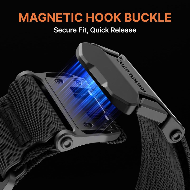 Bandletic أشرطة مغناطيسية Bandletic متوافقة مع ساعة Garmin Fenix 8 بحجم 51 مم، حزام سريع التركيب بحجم 26 مم لـ Fenix 7X 6X Pro/5X Plus/3/3 HR/Instinct 2X 3 بحجم 50 مم /Enduro/Quatix Tactix 8 بحجم 51 مم/Epix Pro (الجيل 2) بحجم 51 مم - Image 4