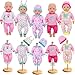 UNICORN ELEMENT 5 Sets Baby Doll Clothes for 1418 Inch Dolls 10 Pcs 16 Inch Doll Clothes Outfits Includes Jumpsuit Hats Top and Pants - Image 2