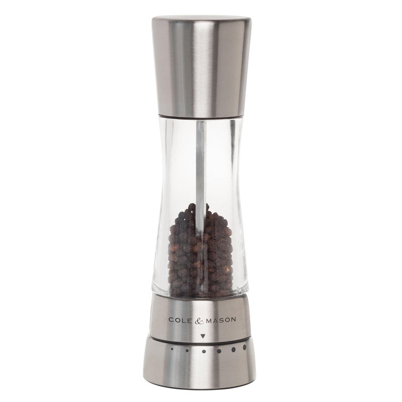 Cole & Mason Derwent Pepper Grinder - Stainless Steel Mill Includes Gourmet Precision Mechanism and Premium Peppercorns - Pepper Mill, Stainless Steel - Image 1
