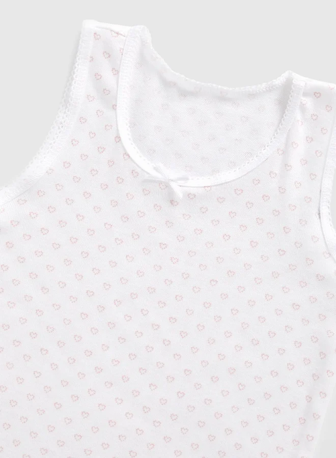 mothercare Pink and White Vests - 3 Pack