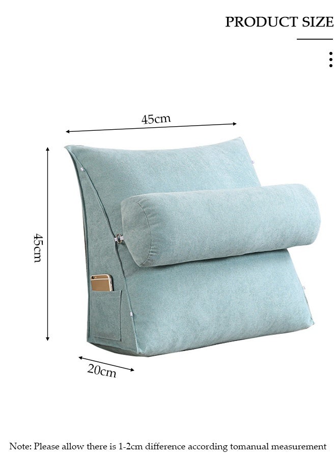 DUNISO Reading Pillow, Large Bed Rest Pillow with Detachable Neck Roll,Backrest with Arms，Pockets and Washable Cover, for Sitting in Bed or Couch-Backrest Reading Pillow Adult Back Pillows for Reading,Watching TV,Gaming,Relaxing - Image 2