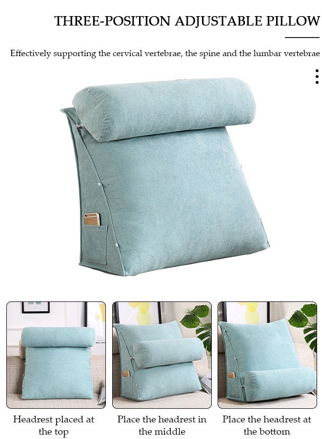 DUNISO Reading Pillow, Large Bed Rest Pillow with Detachable Neck Roll,Backrest with Arms，Pockets and Washable Cover, for Sitting in Bed or Couch-Backrest Reading Pillow Adult Back Pillows for Reading,Watching TV,Gaming,Relaxing - Image 5