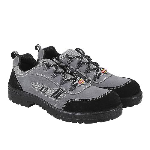 Liberty Warrior 98-254 SSBA Safety Shoe for Men, Genuine Leather, Steel Toe, Light Weight, Grey, Sizes-8UK - Image 1