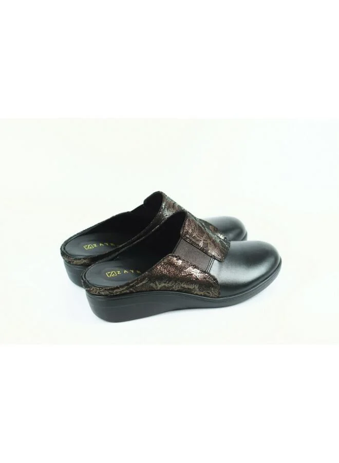 ZAYNA 092-3173 Zayna Ladies Casual Slides 2418-32A Black
