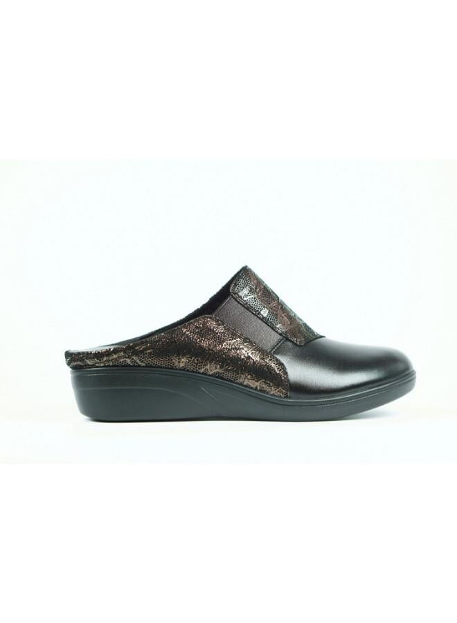 ZAYNA 092-3173 Zayna Ladies Casual Slides 2418-32A Black - Image 1