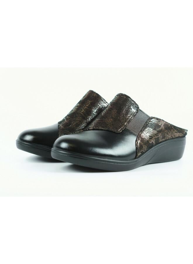 ZAYNA 092-3173 Zayna Ladies Casual Slides 2418-32A Black - Image 5