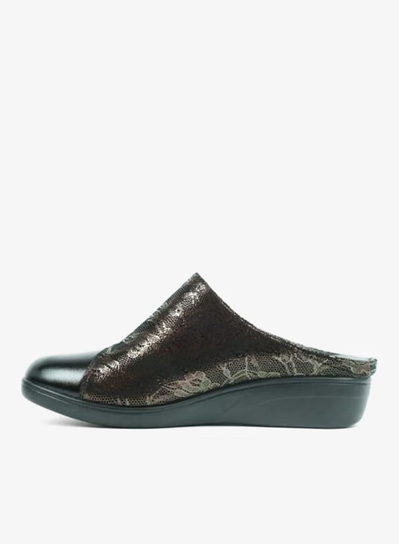 Zayna Black 092-3173 Zayna Ladies Casual Slides 2418-32A Black for Women | Best Price UAE