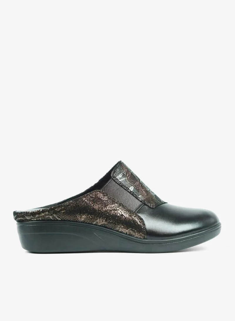 Zayna Black 092-3173 Zayna Ladies Casual Slides 2418-32A Black for Women | Best Price UAE