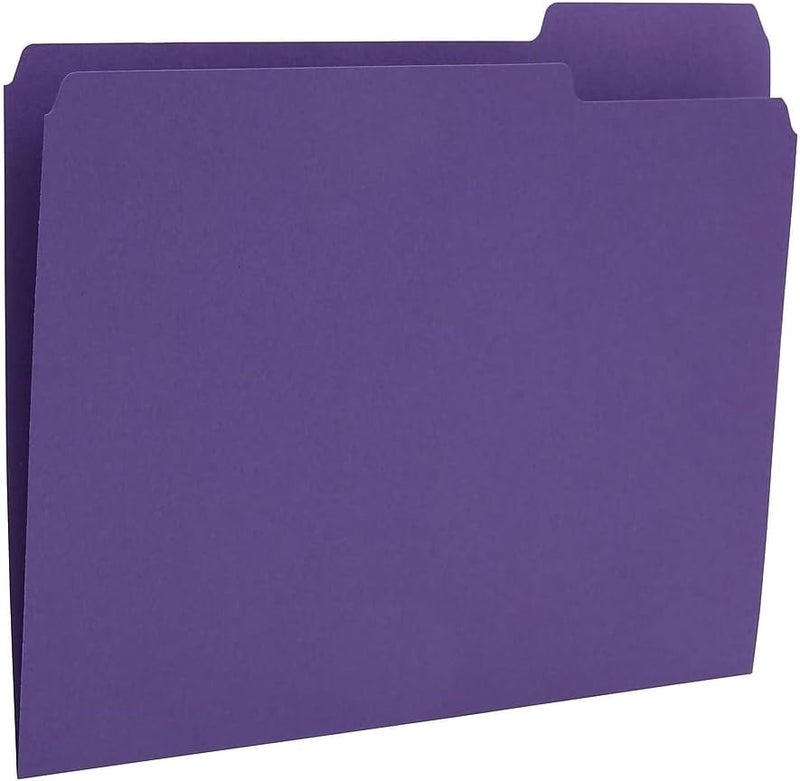 Staples 659790 Colored TopTab File Folders 3 Tab Purple Letter Size 24Pack - Image 5