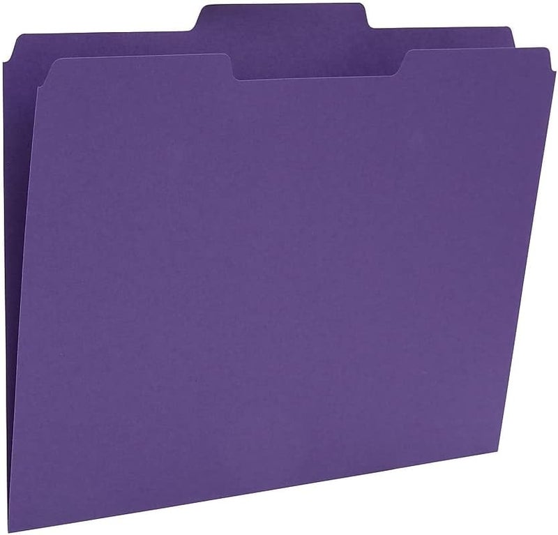 Staples 659790 Colored TopTab File Folders 3 Tab Purple Letter Size 24Pack - Image 4