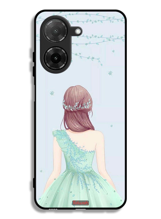 Tolwak Xiaomi Redmi A5 4G Protective Case Cover Cute Girl In Floral Dress - Image 1