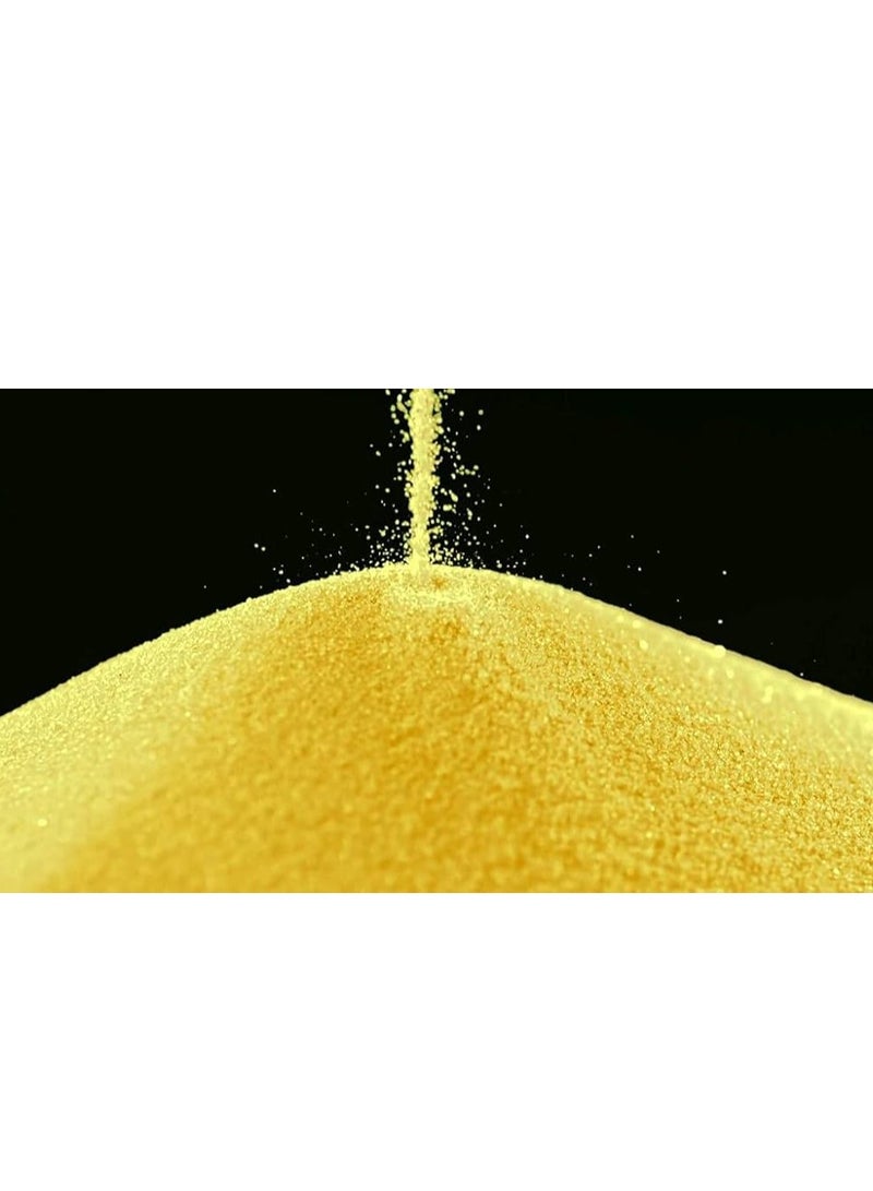 ڤسيل24 رمل حوض السمك الأصفر عالي الجودة 80-120 ميكرومتر: ركيزة ذات حبيبات دقيقة مثالية لتصميم أحواض السمك، وتعزيز وضوح المياه، وإنشاء بيئات طبيعية للأسماك. - Image 2