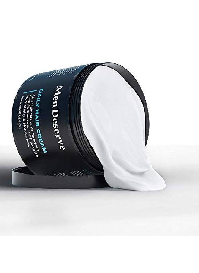 MEN DESERVE - Combo of Daily Hair Cream with Hair Styling Cream Strong Hold - Image 1