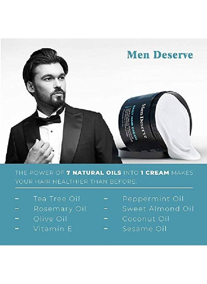 MEN DESERVE - Combo of Daily Hair Cream with Hair Styling Cream Strong Hold - Image 1