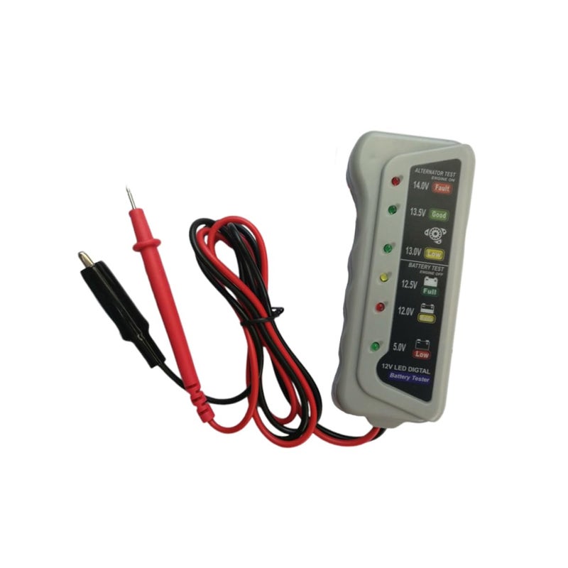 نماذج عملية جهاز اختبار بطارية ذكي بمؤشر LED لتحليل بطارية السيارة 12 فولت، مراقب طاقة، جهاز قياس كهربائي أحجام مرنة - Image 1
