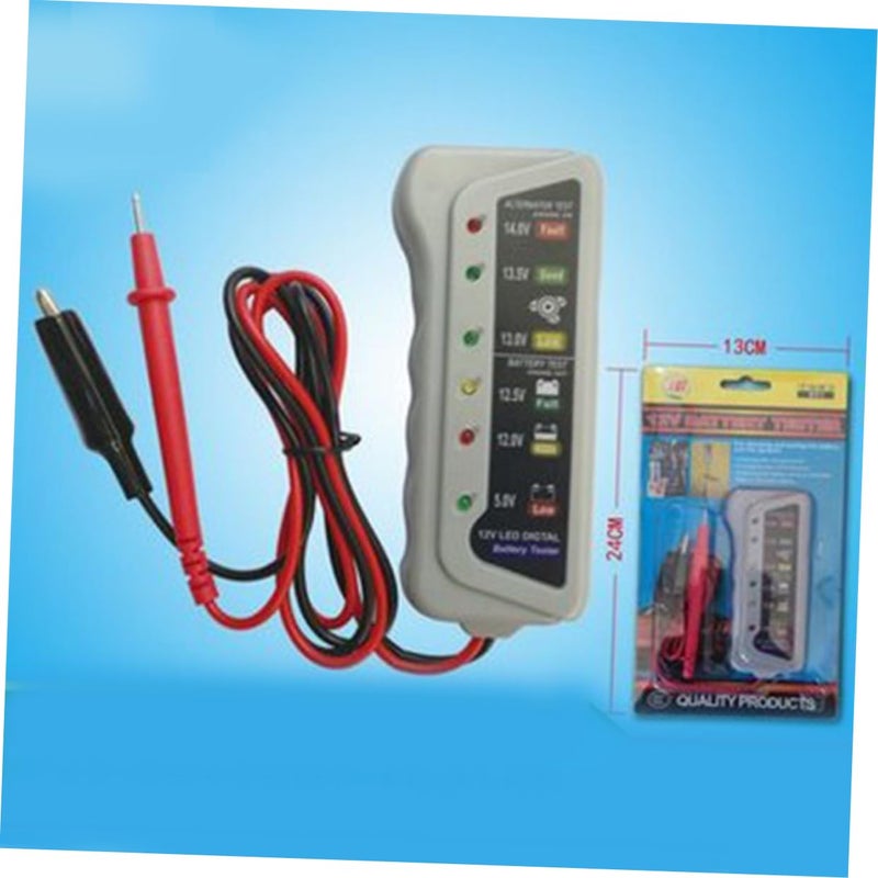 نماذج عملية جهاز اختبار بطارية ذكي بمؤشر LED لتحليل بطارية السيارة 12 فولت، مراقب طاقة، جهاز قياس كهربائي أحجام مرنة - Image 4