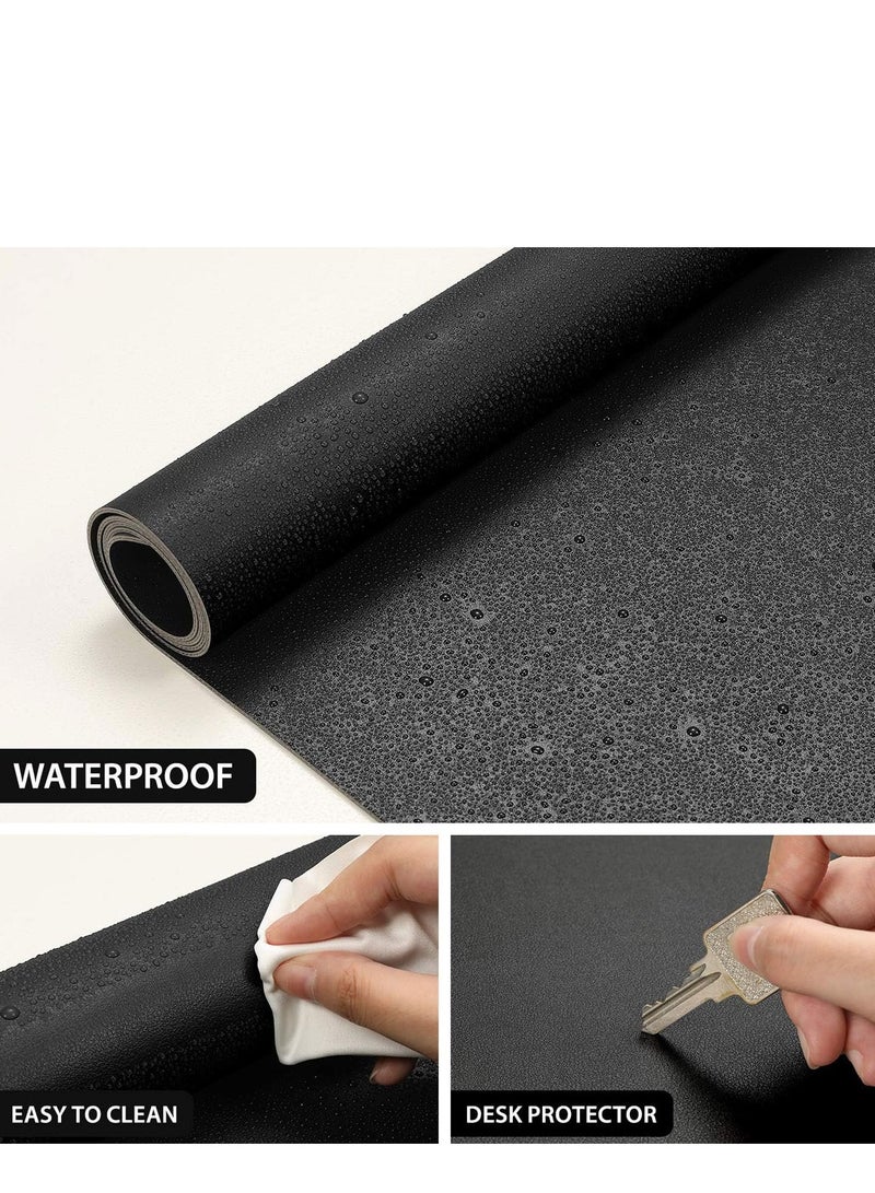للمستقبل ماوس باد الجلد مكتب حصيرة وسادة حامي,80x40cm كبيرة مكتب الماوس وسادة,غير انزلاق PU مكتب Blotter, الكمبيوتر المحمول مكتب وسادة, ماء مكتب الكتابة وسادة لمكتب الألعاب والمنزل - Image 3