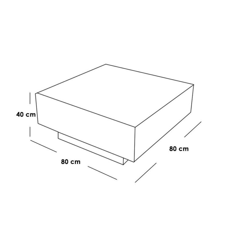 بيتك طاولة قهوة 80×80×40 سم - بني - Image 2