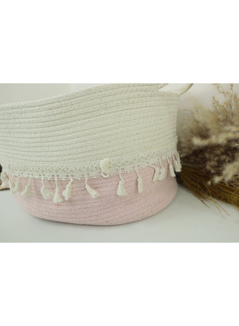 انتيكيانو سلال تخزين ماكرامي بوهيمي، صندوق ديكور منسوج يدويًا، سلة تخزين بوهيمية، سلة هدايا مضفرة، تخزين ورق التواليت/صندوق تخزين لغرفة النوم والحمام - Image 4