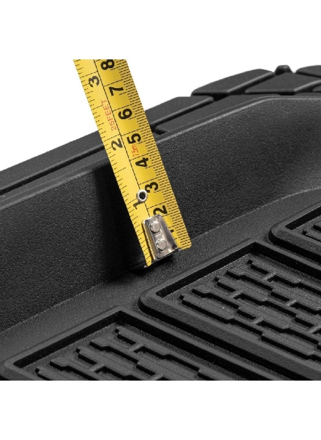 CAT - 4-Piece Heavy Duty Deep Dish All Weather Total Protection Durable Rubber Floor Mat Black 4.285 x 14.128 x 21.59 cm CAMT-9014-BK - Image 1
