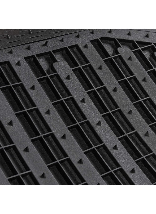 CAT - 4-Piece Heavy Duty Deep Dish All Weather Total Protection Durable Rubber Floor Mat Black 4.285 x 14.128 x 21.59 cm CAMT-9014-BK - Image 1