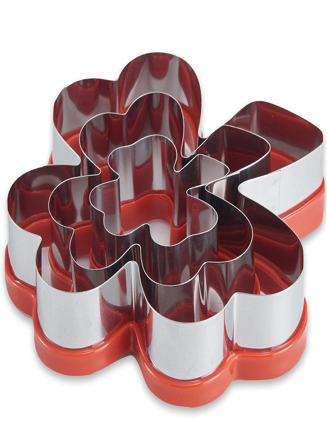 COOKIEQUE 3 Pcs Clover Cookie Cutter Set 4.1" 3" 1.8", St. Patrick's Day Irish Shamrock Cookie Cutters, Holiday Stainless Steel Cookie Cutters, Coated with Soft PVC for Protection - Image 3