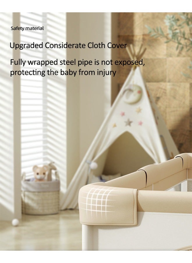 Baby Playpen for Toddler and Babies, Extra Large Baby Playard, Indoor & Outdoor Kids Activity Center with Anti-Slip Base, Play Yard with Soft Breathable Mesh, Baby Fence Play Area (150*180cm) - Image 5