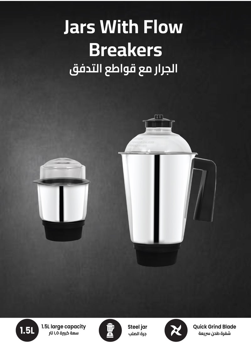 Brighton - Brighton Mixer Grinder: Energy-Saving, High-Performance, Ultra-Modern Design with Powerful 600W Motor and Durable Non-Rusting Steel Jars, 2-Year Warranty - Image 1