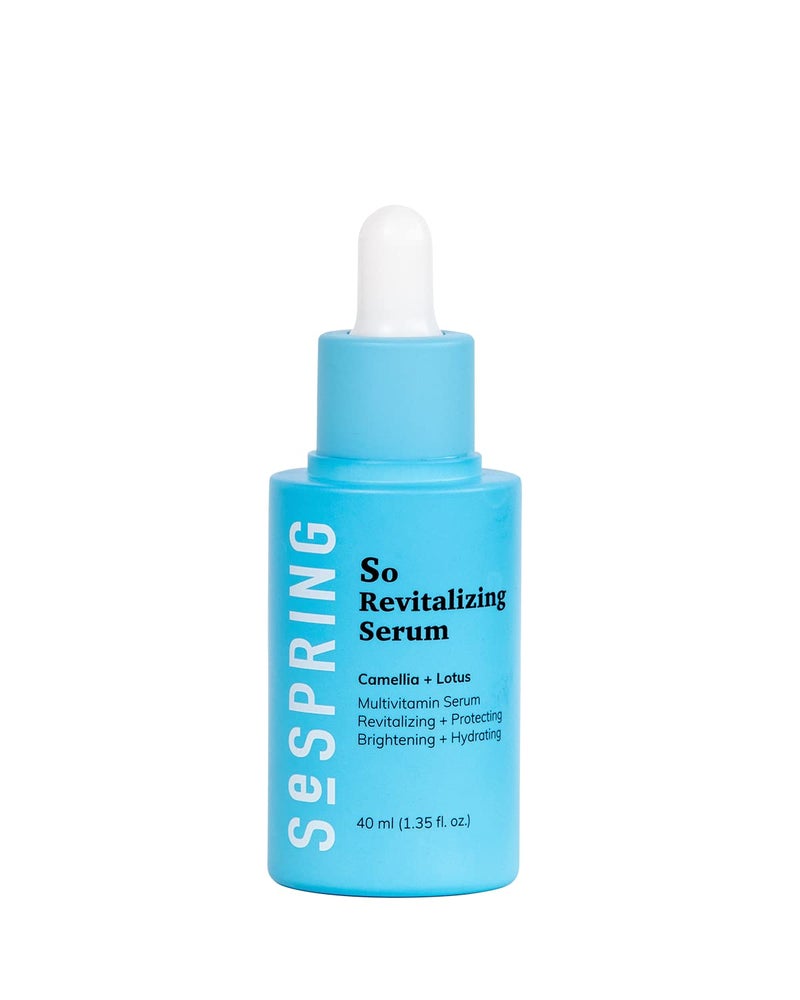SeSpring SESPRING So Revitalizing Multivitamin Face Serum Korean Skincare, For Skin Brightening and Hydrating, with Camella, Lotus, Vitamins B3, C, E, and Q10, No Paraben, Cruelty Free, 40 ml/1.35 oz 