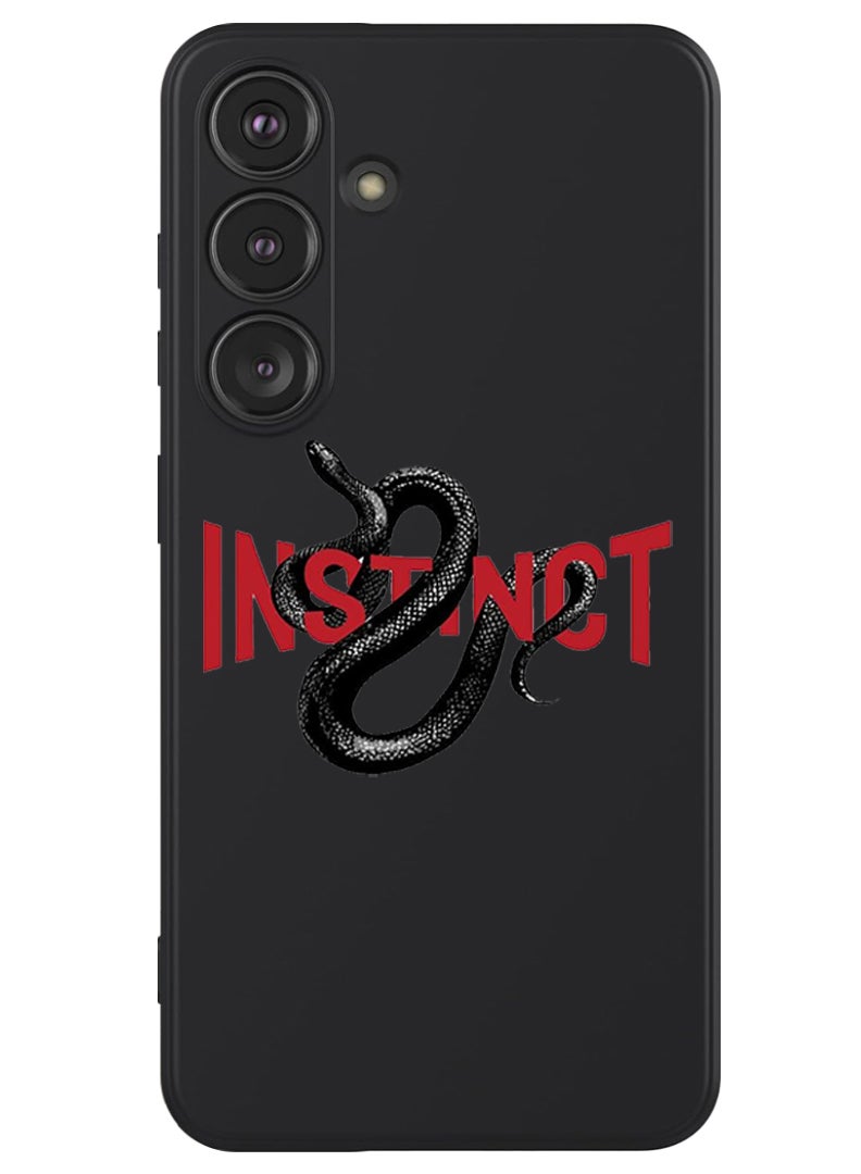 Theodor Protective Slim Fit Case Liquid Silicone Cover with Full Body Protection Anti-Scratch Shockproof Case For Samsung Galaxy S24 Plus (Black) - Instinct - Image 1