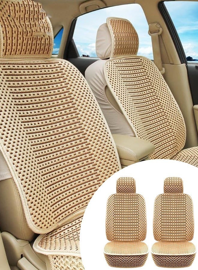 Arabest 2Pcs Breathable Ice Silk Car Front Covers Universal Four Seasons, Car Seat Protector Car Seat Cover, Wear Resistant And Anti Slip, Universal Fits Most Automotive, Van, SUV, Truck - Image 1